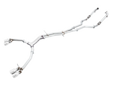 AWE Track Edition Exhaust for Audi B9 S5 Sportback - Non-Resonated - Chrome Silver 102mm Tips - Primary