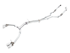 AWE Track Edition Exhaust for Audi B9 S5 Sportback - Non-Resonated - Chrome Silver 102mm Tips - Primary