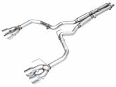 AWE Track Edition Exhaust for S650 Ford Mustang Dark Horse - Quad Chrome Silver Tips - Primary