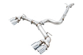 AWE Track Edition Exhaust for MK7 Golf R - Chrome Silver Tips, 102mm - Primary
