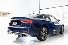 AWE SwitchPath™ Exhaust for Audi B9 S5 Coupe - Chrome Silver 102mm Tips - Mounted