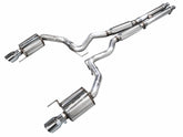 AWE Touring Edition Exhaust for S650 Ford Mustang GT Fastback - Dual Chrome Silver Tips - Primary