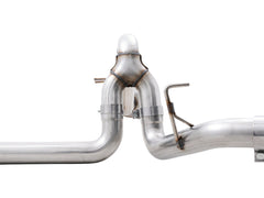 AWE 0FG Dual Split Rear Exhaust for '21+ Ford F-150 - 5" Diamond Black Tips - Close Up