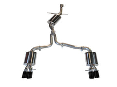 AWE Touring Edition Exhaust for B8/B8.5 A4 2.0T - Quad Tip, Diamond Black Tips - Primary
