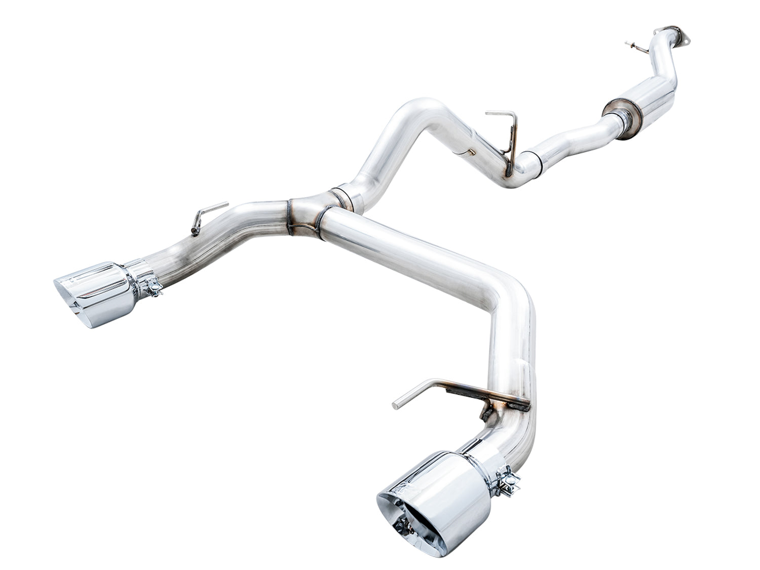 AWE 0FG Catback Exhaust for Ford Bronco with BashGuard™ - Dual 4.5" Chrome Silver Tips - Primary