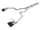 AWE Track Edition Cat-back Exhaust for the 2018+ Mustang GT - Quad Diamond Black Tips - Primary