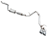 AWE 0FG Exhaust for 4th Gen Toyota Tacoma - Dual Chrome Silver Tips - Primary