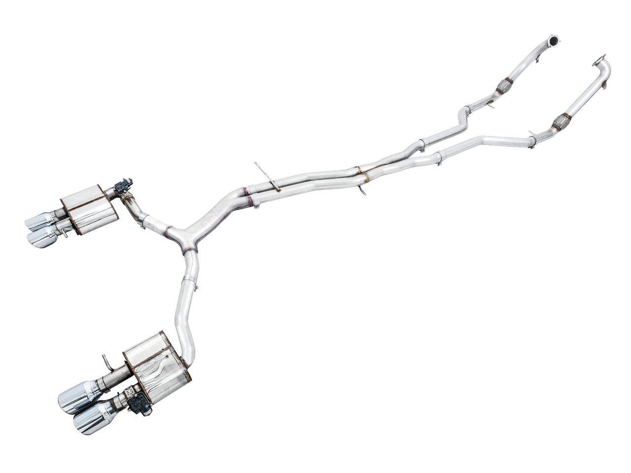 AWE SwitchPath™ Exhaust for Audi B9 S5 Sportback - Non-Resonated - Chrome Silver 102mm Tips - Primary