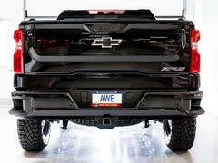 AWE 0FG Catback Exhaust for Silverado ZR2/Sierra AT4X - Dual Bashguard (no tips) - Mounted