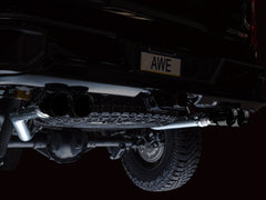 AWE 0FG Catback Exhaust for Silverado ZR2/Sierra AT4X - Quad Diamond Black Tips - Mounted