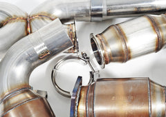 AWE Performance Exhaust for Porsche 997.2 Turbo / S - Chrome Silver Quad Tips - out of package