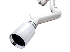 AWE 0FG Catback Exhaust for Ford Bronco with BashGuard™ - Single 5" Chrome Silver Tip - Close Up