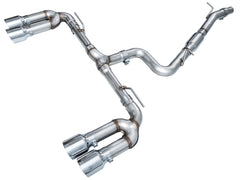 AWE Track Edition Exhaust for Audi 8Y S3 - Chrome Silver Tips - Primary