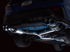 AWE Touring Edition Exhaust for VB Subaru WRX - Chrome Silver Tips - Mounted