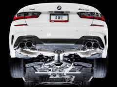 AWE Track Edition Exhaust for G2X M340i / M440i - Chrome Silver Tips - Mounted