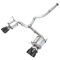 AWE Touring Edition Exhaust for VA STI / GV WRX / GV STI Sedan - Diamond Black Quad Tips (102mm) - Primary
