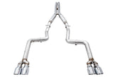 AWE Track Edition Exhaust for 17+ Challenger 5.7 - Chrome Silver Quad Tips - out of package
