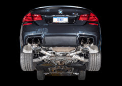 AWE Touring Edition Axle Back Exhaust for BMW F10 M5, Diamond Black Tips - Mounted