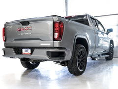 AWE 0FG Catback Dual Side Exit Exhaust for 4th Gen Silverado/Sierra 1500 5.3L (Flat Bumper) - Diamond Black Tips - Mounted