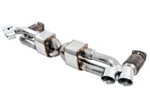 AWE Performance Exhaust and High-Flow Cat Sections for Porsche 991.2 Turbo - With Chrome Silver Quad Tips - Primary