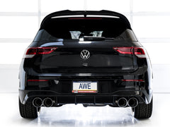 AWE Track Edition Exhaust for Volkswagen MK8 Golf R - Chrome Silver Tips - Mounted