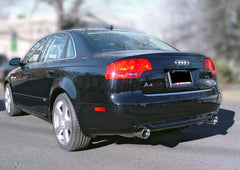 AWE Track Edition Dual Tip Exhaust for Audi B7 A4 3.2L - Diamond Black Tips - Primary