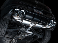 AWE Touring Edition Exhaust for Volkswagen MK8 Golf R - Chrome Silver Tips - Mounted