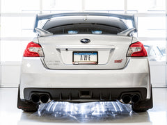 AWE Touring Edition Exhaust for VA STI / GV WRX / GV STI Sedan - Diamond Black Quad Tips (102mm) - Mounted