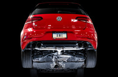 AWE Track Edition Exhaust for MK7.5 Golf R - Diamond Black Tips, 102mm - Mounted