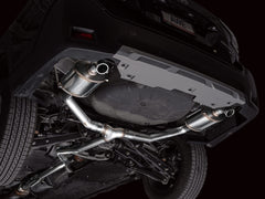 AWE 0FG Exhaust for Subaru Outback 2.4T - Dual BashGuards - Mounted