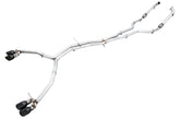 AWE Track Edition Exhaust for Audi B9 S4 - Non-Resonated - Diamond Black 102mm Tips - Primary