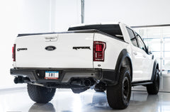 AWE 0FG Exhaust for Gen 2 Ford Raptor (Resonated Performance Cat-back) - Diamond Black 5" Tips - Mounted