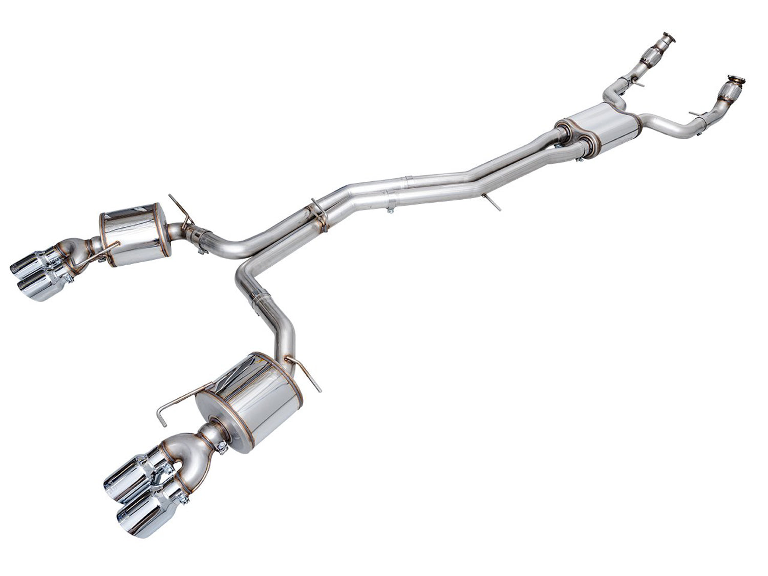 AWE Touring Edition Exhaust for Audi C8 S6/S7 - Chrome Silver Tips - Primary