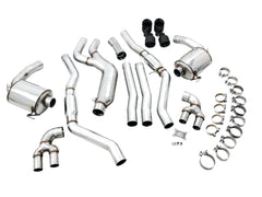 AWE Resonated Touring Edition Exhaust for G2X M340i / M440i - Diamond Black Tips - out of package