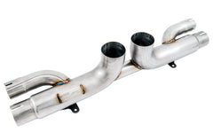AWE Center Muffler Delete for Porsche 991.1 / 991.2 GT3 / RS - Diamond Black Tips - out of package