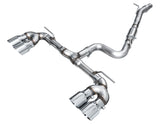 AWE Track Edition Exhaust for Volkswagen MK8 Golf R - Chrome Silver Tips - Primary