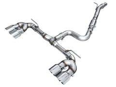 AWE Track Edition Exhaust for Volkswagen MK8 Golf R - Chrome Silver Tips - Primary