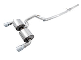 AWE Touring Edition Cat-back Exhaust for Ford Focus RS- Non-Resonated - Chrome Silver Tips - Primary