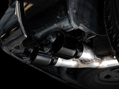 AWE 0FG Single Side Exit Catback Exhaust for 4th Gen RAM 1500 5.7L (without bumper cutouts) - Dual Diamond BlackTips - Mounted