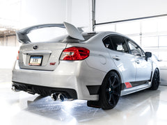 AWE Touring Edition Exhaust for VA STI / GV WRX / GV STI Sedan - Chrome Silver Quad Tips (102mm) - Mounted