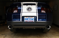 AWE Track Edition Axle-back Exhaust for the S197 Ford Mustang GT - Chrome Silver Tips - Mounted
