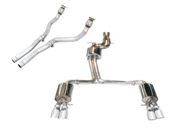 AWE Touring Edition Exhaust System for B8/8.5 S5 Cabrio (Exhaust + Non-Resonated Downpipes) - Chrome Silver Tips - Primary