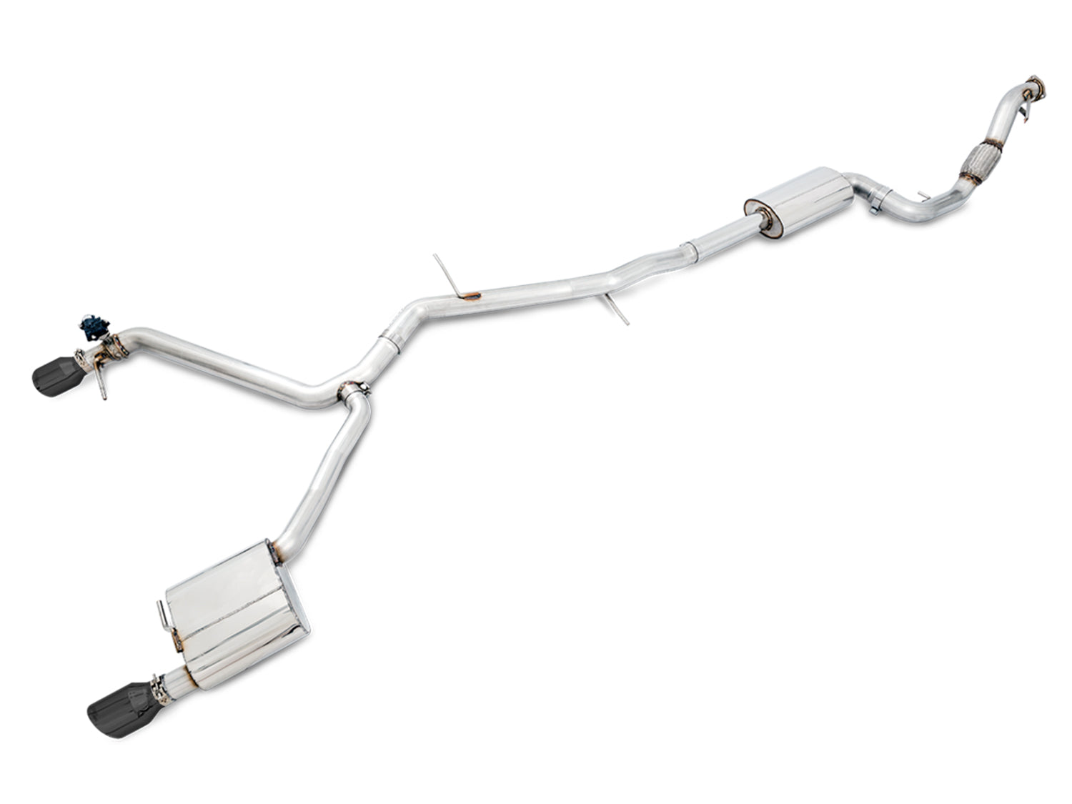 AWE SwitchPath™ Exhaust for B9 A4, Dual Outlet - Diamond Black Tips (includes DP and SwitchPath Remote) - Primary