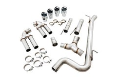 AWE Track Edition Exhaust for Audi 8V S3 - Chrome Silver Tips, 102mm - out of package