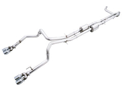 AWE 0FG Catback Exhaust for Silverado ZR2/Sierra AT4X - Quad Chrome Silver Tips - Primary