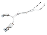 AWE Touring Edition Exhaust for Audi B9 S5 Sportback - Chrome Silver 102mm Tips - Primary
