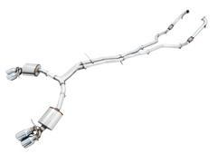 AWE Touring Edition Exhaust for Audi B9 S5 Sportback - Chrome Silver 102mm Tips - Primary