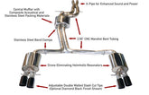 AWE Touring Edition Exhaust for Audi B8 S4 3.0T - Diamond Black Tips (102mm) - Primary