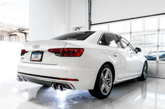 AWE Track Edition Exhaust for Audi B9 S5 Sportback - Non-Resonated - Diamond Black 102mm Tips - Mounted