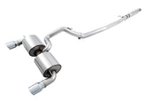 AWE Touring Edition Cat-back Exhaust for Ford Focus RS- Resonated - Chrome Silver Tips - Primary